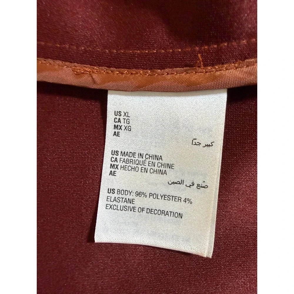 Bar 111 Rust Faux Suede Drape Open Jacket~Sz XL~ Autumn Shirred Sleeves Capsule